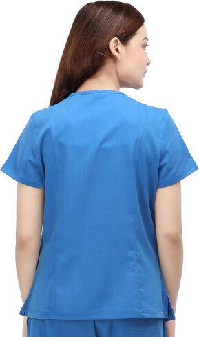 NY Threads Scrubs for Women V-Neck Top Soft Stretch with Pockets in Saudi Arabia
