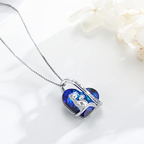 Fox Necklace for Women 925 Sterling Silver Heart Fox Pendent Necklace Friendship Jewelry Birthday Graduation Gifts for Fox Lovers Girlfriend Couples Mother Daughter in Kuwait