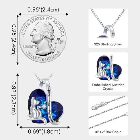 Fox Necklace for Women 925 Sterling Silver Heart Fox Pendent Necklace Friendship Jewelry Birthday Graduation Gifts for Fox Lovers Girlfriend Couples Mother Daughter in Kuwait