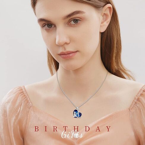 Fox Necklace for Women 925 Sterling Silver Heart Fox Pendent Necklace Friendship Jewelry Birthday Graduation Gifts for Fox Lovers Girlfriend Couples Mother Daughter in Kuwait