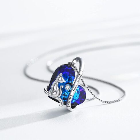 Fox Necklace for Women 925 Sterling Silver Heart Fox Pendent Necklace Friendship Jewelry Birthday Graduation Gifts for Fox Lovers Girlfriend Couples Mother Daughter in Kuwait