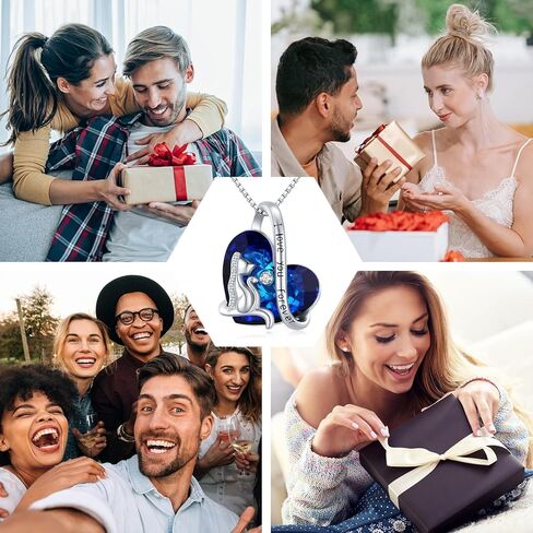 Fox Necklace for Women 925 Sterling Silver Heart Fox Pendent Necklace Friendship Jewelry Birthday Graduation Gifts for Fox Lovers Girlfriend Couples Mother Daughter in Kuwait