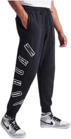 NIKE Jordan Men's Flight MVP Fleece Sweatpants in Black/Black Size 3XL Cotton/Polyester/Fleece in Saudi Arabia