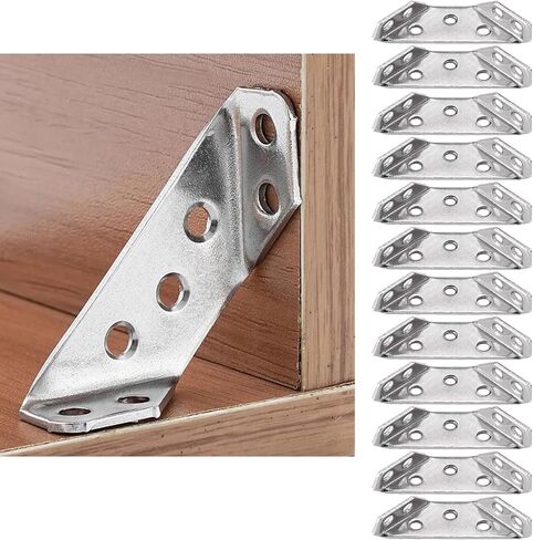 Furniture Corner Connectors 90 Degree Angle Brackets Stainless Steel Corner Braces Pack of 12 in Saudi Arabia