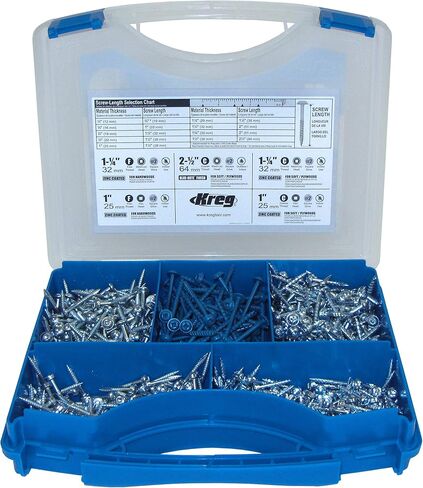 طقم براغي بفتحة الجيب Sk03 من شركة Kreg Enterprises Inc، 675 قطعة in Kuwait