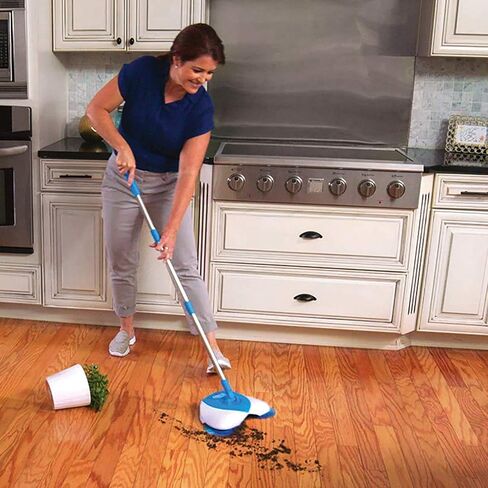 مكنسة الإعصار الدوارة من شركة BulbHead - كما رأينا على شاشة التلفزيون - خفيفة الوزن الأصلية. مكنسة دوارة لاسلكية لكنس الأسطح الصلبة مثل الخشب والبلاط والصفائح in Kuwait