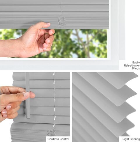 CHICOLOGY Blinds for Windows , Mini Blinds , Window Blinds , Door Blinds , Blinds & Shades , Camper Blinds , Mini Blinds for Windows , Horizontal Window Blinds , Gloss Gray, 36"W X 36"H in Saudi Arabia