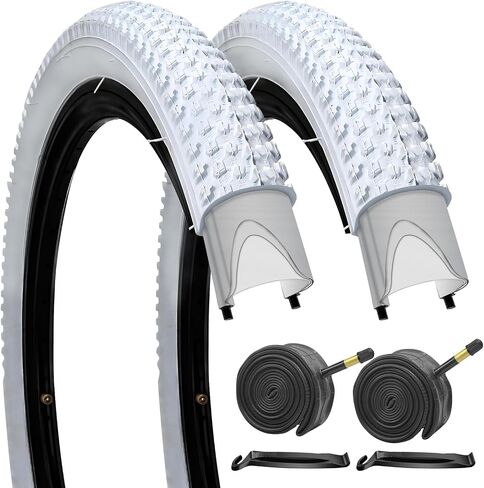 SIMEIQI 2 Pack 16"/18"/20"x2.125 إطارات وأنابيب دراجة بيضاء لإطارات الأطفال إطارات بديلة للدراجات متوافقة مع عجلة الإطارات 16/18/20x1.75/1.95/2.0/2.125 in Saudi Arabia