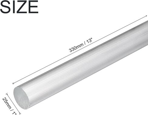 uxcell Aluminum Round Rod, 1 Inch Diameter 6061 Solid Lathe Metal Bar 13 Inch Length for DIY Craft Tool Pack of 2 in Saudi Arabia