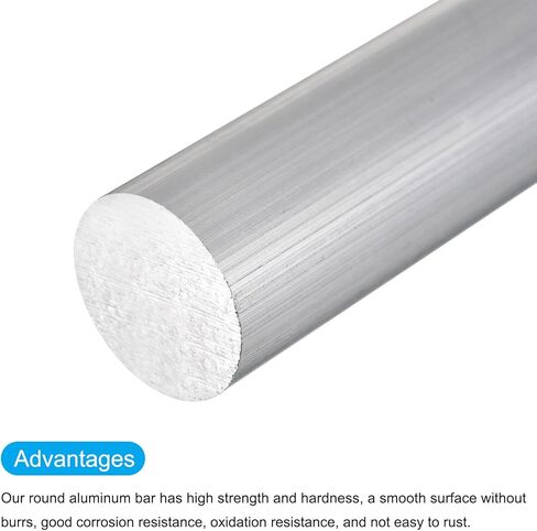 uxcell Aluminum Round Rod, 1 Inch Diameter 6061 Solid Lathe Metal Bar 13 Inch Length for DIY Craft Tool Pack of 2 in Saudi Arabia