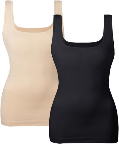 EUYZOU Women's Tummy Control Shapewear Tank Tops Seamless Square Neck Compression Tops Slimming Body Shaper Camisole in Saudi Arabia
