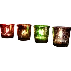 eSplanade Tealight Holders/Tealight Candles Holders Christmas Festival Lights (Smaller - Set of 4)