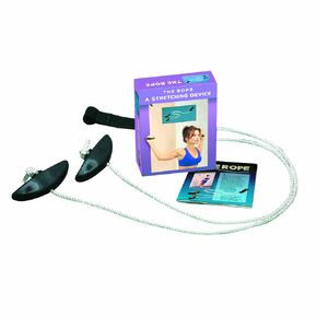 The Rope Assisted Stretching Device, Over The Door Range of Motion Exercise System with Web Anchor Strap and Ergonomic Handles