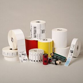 Zebra Technologies 10015341-EA Z-Select 4000D Paper Label, Direct Thermal, Perforated, 2.25" x 1.25", 1" Core, 5" OD, 2100 Labels per Roll