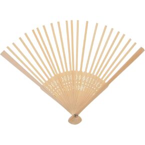 LALAFINA Folding Fan Frame Wood Foldable Fan Ribs Fan Making Frame Unfinished Fan Frame Handheld Fan Material DIY Craft Kit for Folding Fan
