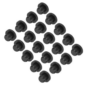 MECCANIXITY 20pcs T-Shaped Silicone Plugs 13mm 1/2 Inch Dia Snap in Plug Hole Seal Cover Round Rubber Stopper for Kitchen Rubber Bulkheads Waterproof Sealing Plugs Black