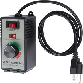 AC Motor Speed Controller 120V ,Variable Speed Controller & Fan Speed Controller with Rheostat,Variable Voltage Regulator Router for Electric Motors
