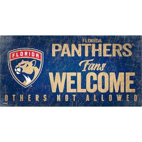 لافتة ترحيب لمحبي فلوريدا بانثرز للجنسين من NHL Florida Panthers، لون الفريق، 6 × 12