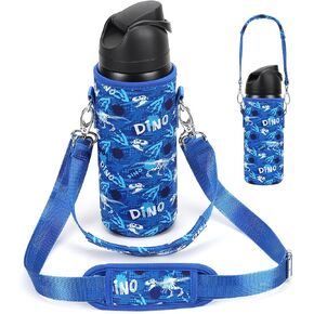Premium Neoprene Portable Water Bottle Carrier Bag with Adjustable Shoulder Strap and Hand Strap for Owala 24 OZ 32 OZ Tumbler or Any Other Tumbler (Fox)