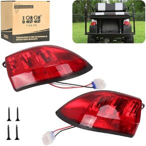 10L0L Golf Cart Tail Lights for Club Car Precedent 2004-Up and Tempo 2018-Up Models - Replacement Taillight Driver and Passenger Rear Lights 12V with 3 Pin Molex Quick Connector Wired