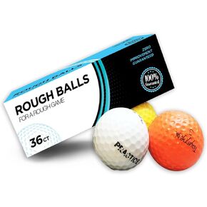 Rough Golf Balls for a Rough Game - Gag Golf Balls for Men - Sleeve of Three - Zero Improvement Guaranteed - Funny Gag Gift for Golfers