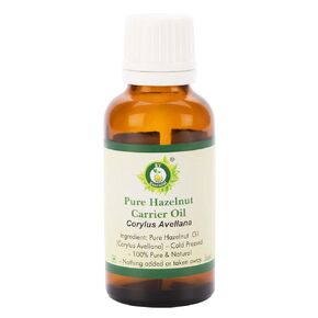 Hazelnut Oil | Corylus Avellana | For Skin | Unrefined | For Body | For Hair | For Face | 100% Pure Natural | Cold Pressed | 10ml | 0.338oz By R V Essential