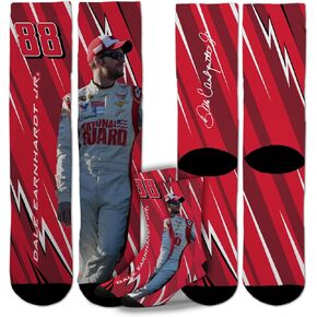 For Bare Feet NASCAR Dale Earnhardt Jr. Big Energy Crew Sock Size Large