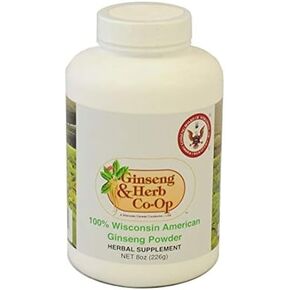 100% Pure Wisconsin American Ginseng Ground Powder - 8oz resealable bottle