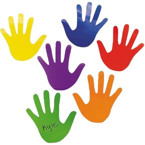 Fun Express Hand Cut Outs - 60 Pieces - Educational and Learning Activities for Kids