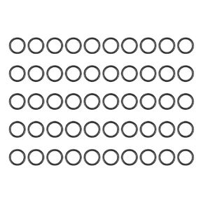 MECCANIXITY Nitrile Rubber O Ring 0.63" OD 0.51" ID 0.06" Width NBR Sealing Gasket Washer Seal O-Ring for Faucet Plumbing Air Gas Repair, Black, Pack of 50