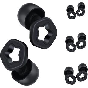 Ear Plugs for Sleep,3 Pairs, Soft Silicone, 28dB Noise Reduction, Reusable Hearing Protection in Soft Silicone for Sleeping, Working, Traveling,Swimming and Relaxation – S/M/L (Black)