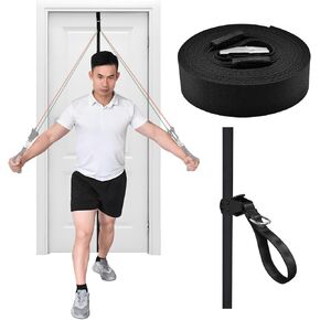 Brebebe Door Anchor Strap for Resistance Bands Exercise, New Upgraded Version Freely Anchor Points for All Exercise Heights, Home Gym Fitness Attachments, Easy to Install, Punch-Free, Nail-Free