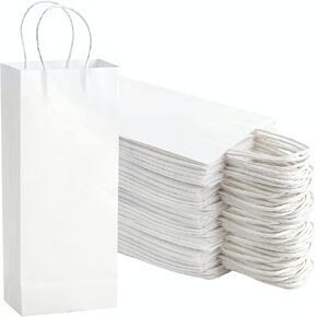 Concession Essentials White Wine Paper Bag. Pack of 15ct