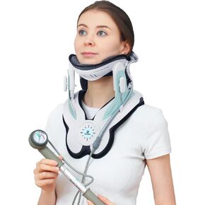 Neck Stretcher – Cervical Neck Traction Device with Manual Air Pump, Easy & Effective Neck Traction Device for Home Use, Neck Pain Relief