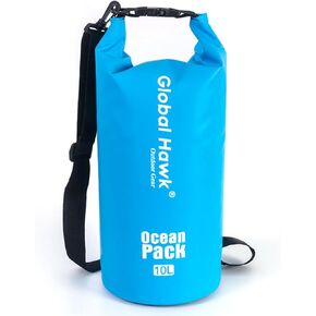 Waterproof Dry Bags: 10L, 20L Sizes - Ideal for Kayaking, Fishing, Rafting, and More! Adjustable Strap for Ultimate Convenience. Stay Dry While Adventuring (Green, 20L)