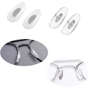 Eyeglass Nose Pads,2 Pairs Sunglass Replacement Clip -on Nose Piece Nose Bridge Pads, Glasses Repair Kit for Aviator Sunglasses Eyeglass Frame