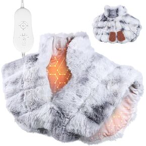 Nalax Heating Pad for Neck and Shoulders, Weighted Heating Pad, Tie Dye Colors and Soft Plush Fabric, 6 Heat Settings with Memory Function, 2 Hours Auto Shut Of, Pain Relief, Present Choice (24"x 20")