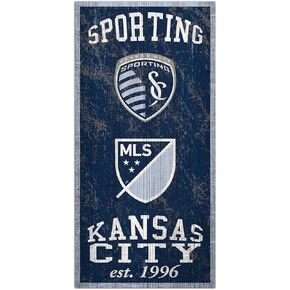 Fan Creations MLS Sporting KC Unisex Kansas City Sporting Heritage Sign, Team Color, 6 x 12