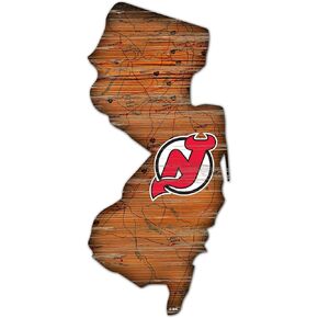 Fan Creations NHL New Jersey Devils Unisex New Jersey Devils Mini Roadmap State Sign, Team Color, 12 inch