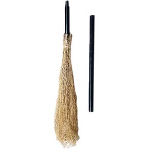NUOBESTY Masquerade Witch Broom Wizard Broomstick Broom Prop Home Accessories Decor Toy Witch Broom Halloween Cosplay Accessories Broom Ornament Decor for Home Dreses Wooden Household