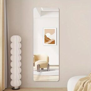 4 Pcs（12x12In） Mirror shatterproof, acrylic wall mirror, 2mm thickness, wall mirror bedroom living room toilet, 12*12in