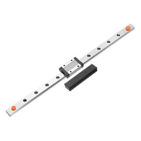 uxcell MGN12 300mm Linear Guide Rail with MGN12H Sliding Carriage Block Bearing Steel and Plastic Mini MGN12 Linear Guide for DIY 3D Printers and CNC Machine, Black