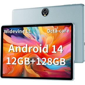 Android 14 Tablet 11inch, 12GB+128GB+512GB, Support Face Unlock,18W Fast Charging with 8000mAh Large Battery ,Fastest Dual WiFi6, Dual Camera,Octa-Core Processor, Bluetooth,HD Touchscreen Display