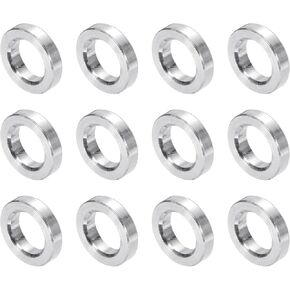 MECCANIXITY Aluminum Spacer Round Column 1/2" OD x 1/3" ID x 0.47" Length Alloy Steel Washer Bushing Unthreaded Spacer Plain Finish for Home & Car Accessories 12 Pack