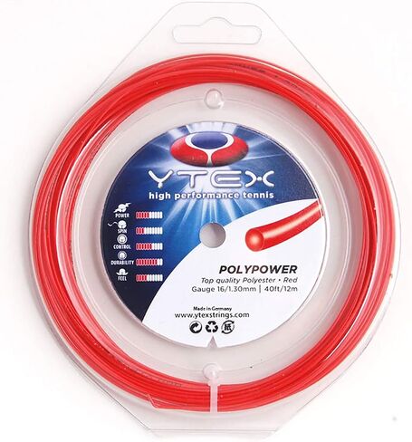 YTEX Polypower Red Tennis Racquet String (16 Gauge, 1.30mm) in Saudi Arabia