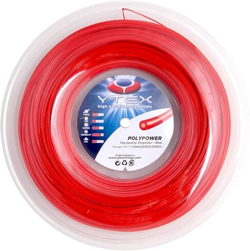 YTEX Polypower Red Tennis Racquet String (16 Gauge, 1.30mm) in Saudi Arabia