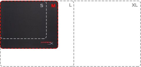 HyperX Fury S - لوحة ماوس ألعاب احترافية، سطح قماشي محسّن للدقة، حواف مخيطة مضادة للاهتراء، كبيرة 450 × 400 × 4 مم - أسود (متجدد) in Saudi Arabia