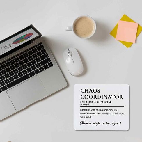 Chaos Coordinator Definition Mouse Pad 7.9x7.9 Inch,Non-Slip Rubber Base Mousepads for Dorm Office Home Desk Decor, Chaos Coordinator Gifts for Women Men in Saudi Arabia