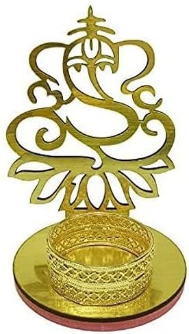 Satvik Lord Ganesh Diwali Shadow Diya, Deepawali Traditional Diya with Wax Tea Light/Tea Light Holder, Ridhi Sidhi Ganesh Diya in Saudi Arabia