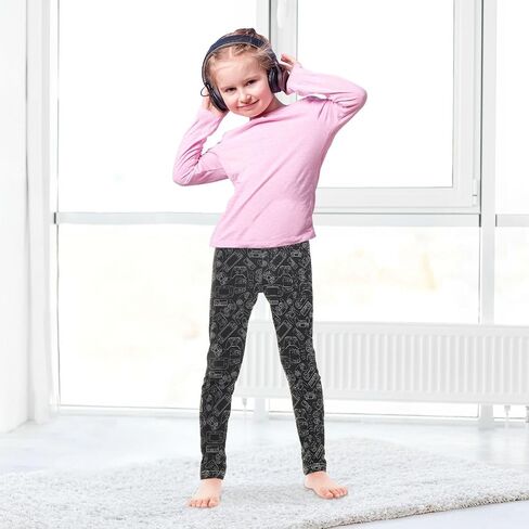 Aflyko Girls' Leggings Kids Workout Pants Dance Tights Ankle Length 4-10T in Saudi Arabia
